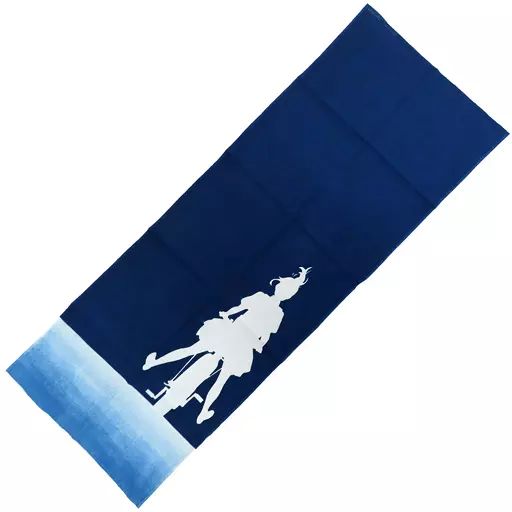 タオル・手ぬぐい　ダイジン＆すずめの椅子 BUAISOU 藍染手ぬぐい 「すずめの戸締まり展」 中古】タオル・手ぬぐい 岩戸鈴芽 BUAISOU 藍染手ぬぐい