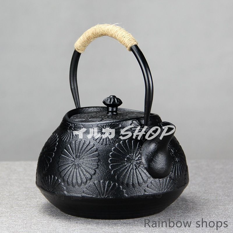 新品未使用】大人気1200ml 鋳鉄 急須 鉄急須 伝統模様