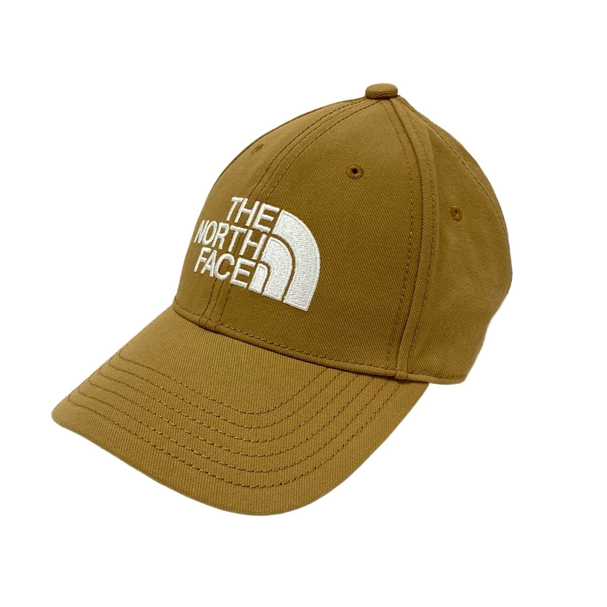 THE NORTH FACE ノースフェイス キャップ - ライトブラウン×白 刺繍