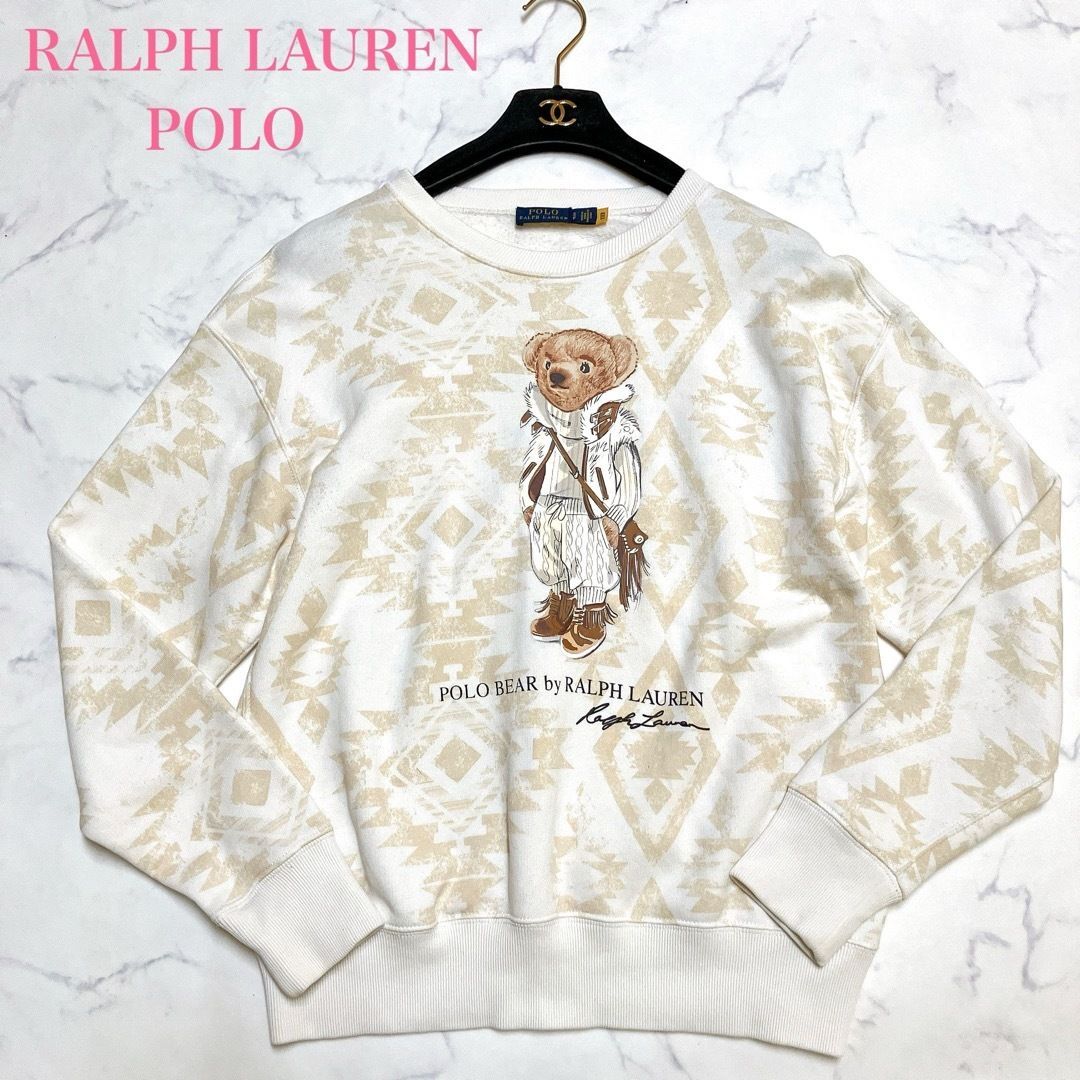 POLO RALPH LAUREN ポロラルフローレン ポロベア スウェットトレーナー ノルディック柄 160|84A ユニセックス M-L
