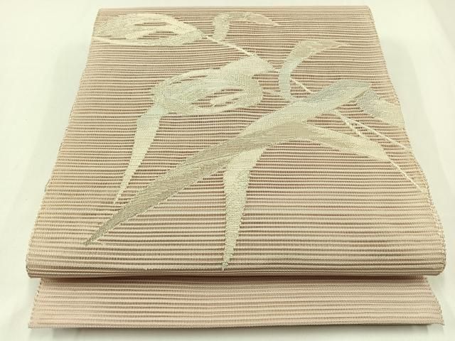 ▲507mn23▲夏帯 絽 抽象柄 銀糸 金糸八寸名古屋帯▲美品 平和屋着物＊夏物 絽綴れ 八寸名古屋帯 横段文 金銀糸 正絹 逸品