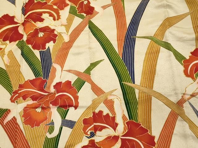 平和屋着物□豪華振袖 駒刺繍 草花文 金彩 正絹 逸品 CAAT7953oy