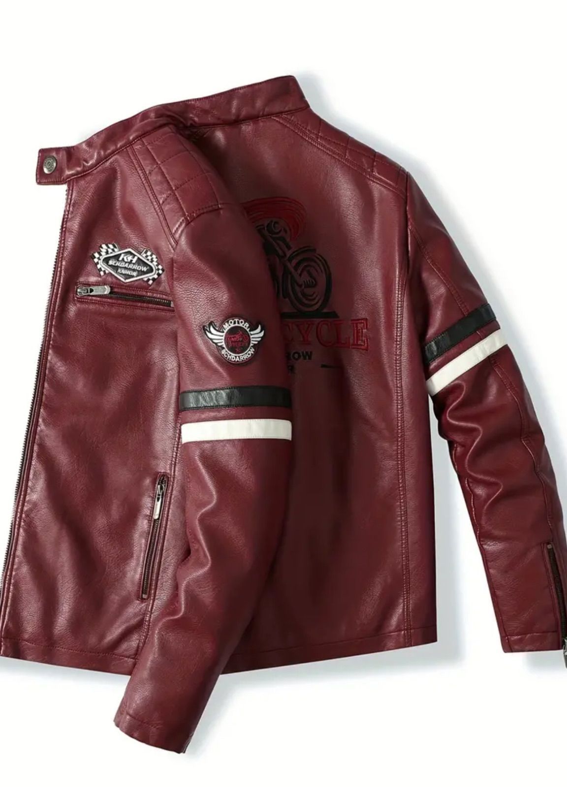 HYOD レザージャケット LLサイズ 赤／黒／白 バイクジャケット レザー