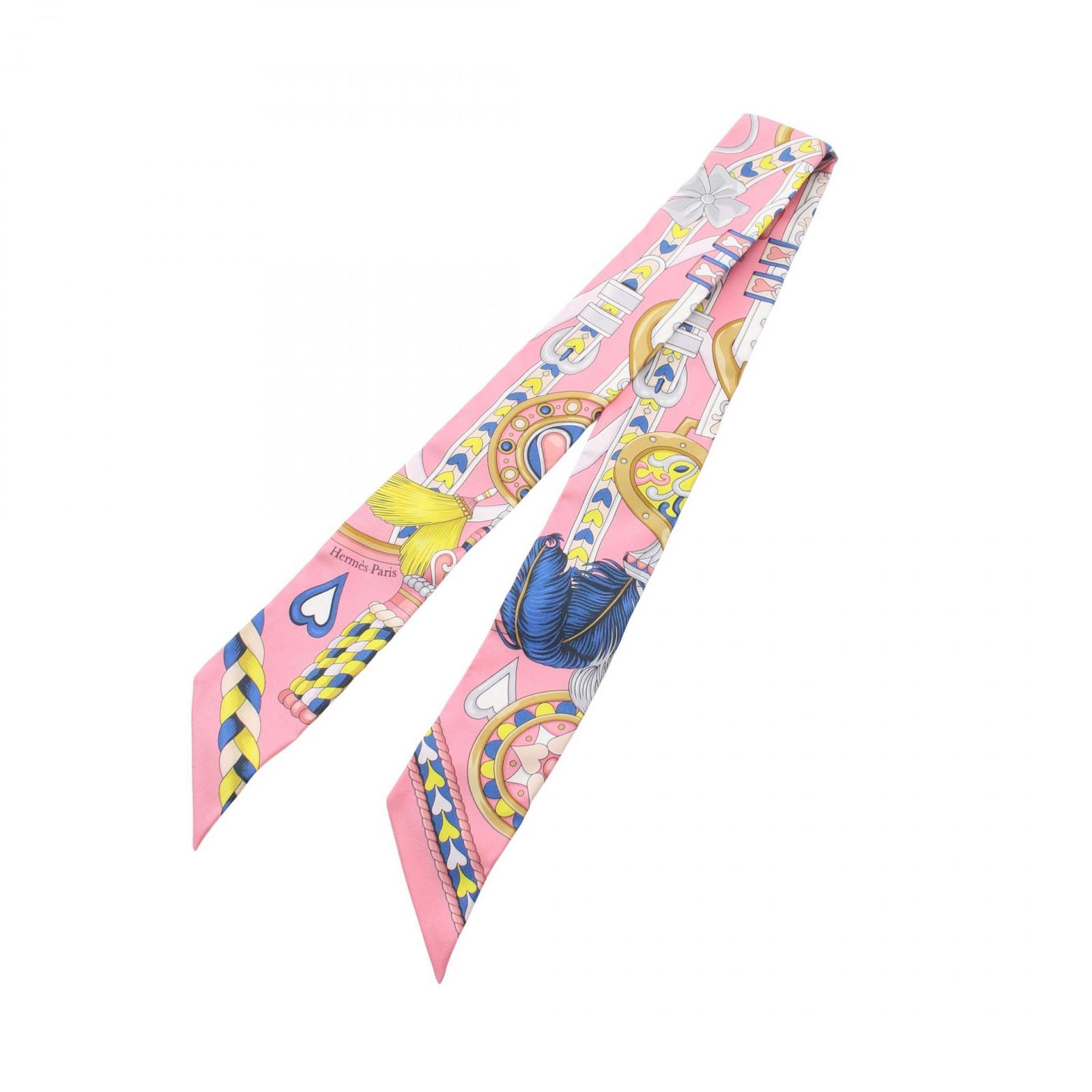 エルメス HERMES スカーフ ツイリー HARNAIS DE COEUR シルク ツイリー