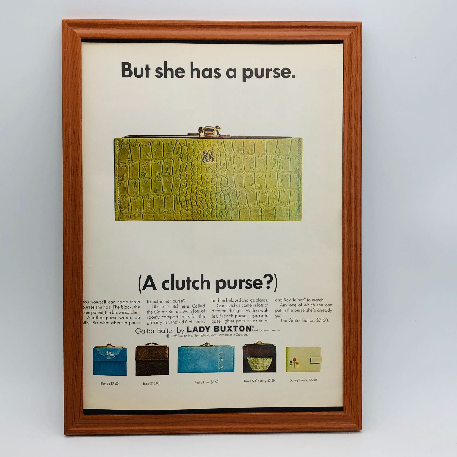 ビンテージ 広告　ポスター　『 レディーバクストン 　(Lady Buxton) 』 1960´s　額付　※当時物　オリジナル アメリカ 輸入雑貨　ヴィンテージ　雑誌　アドバタイジング 　アートフレーム　レトロ　 　( AZ2072 )