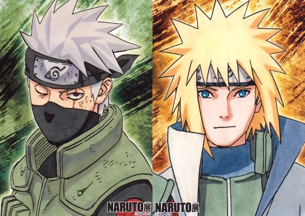 中古】キャラカード はたけカカシ＆波風ミナト 生ブロマイドセット(2枚