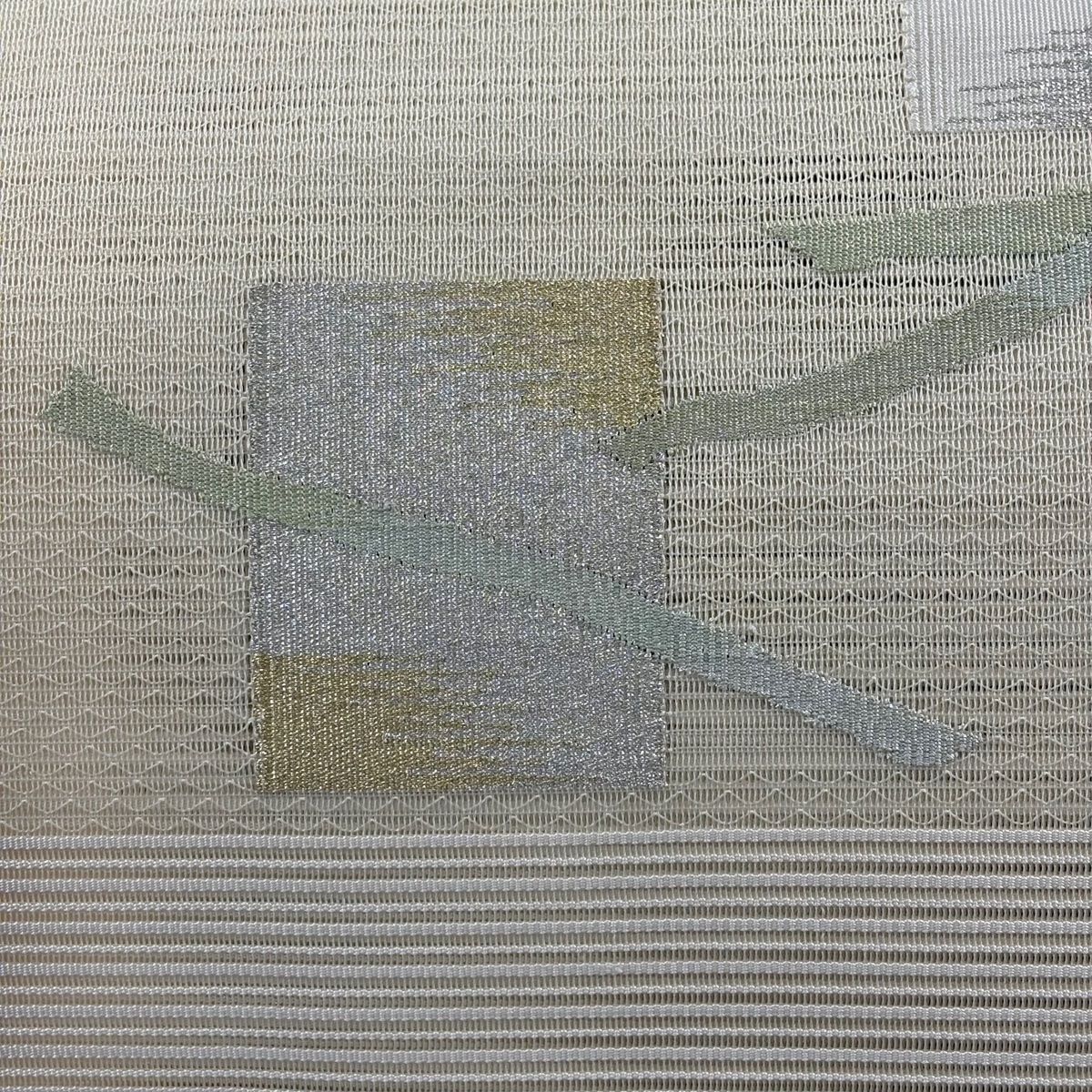名古屋帯 美品 秀品 夏帯 絽 松葉仕立て 八寸名古屋帯 色紙 霞