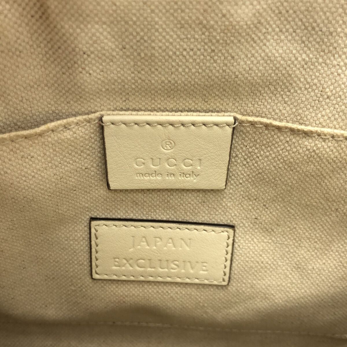 GUCCI(グッチ) トートバッグ GGリボン 443089 アイボリー JAPAN