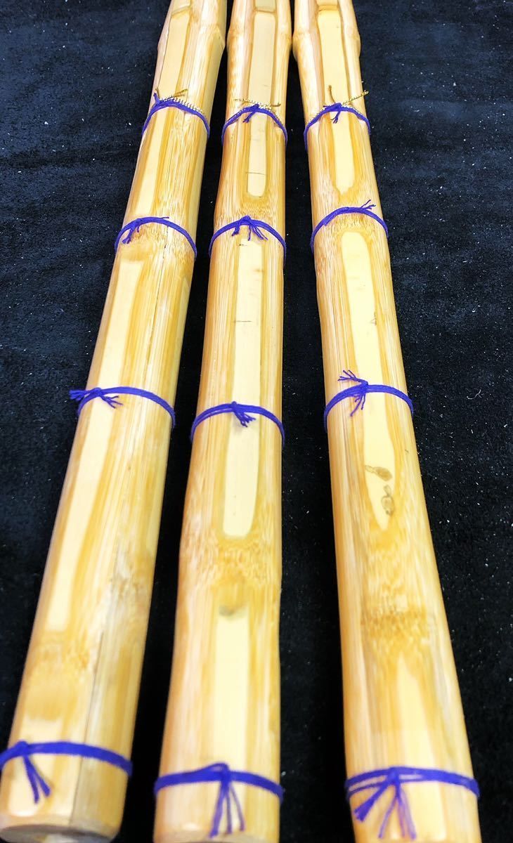 全品本物! SN7 剣道 竹刀 3本セット 30mm 39 男子 強靭加工 皮残し 立面削り 古刀柄太型