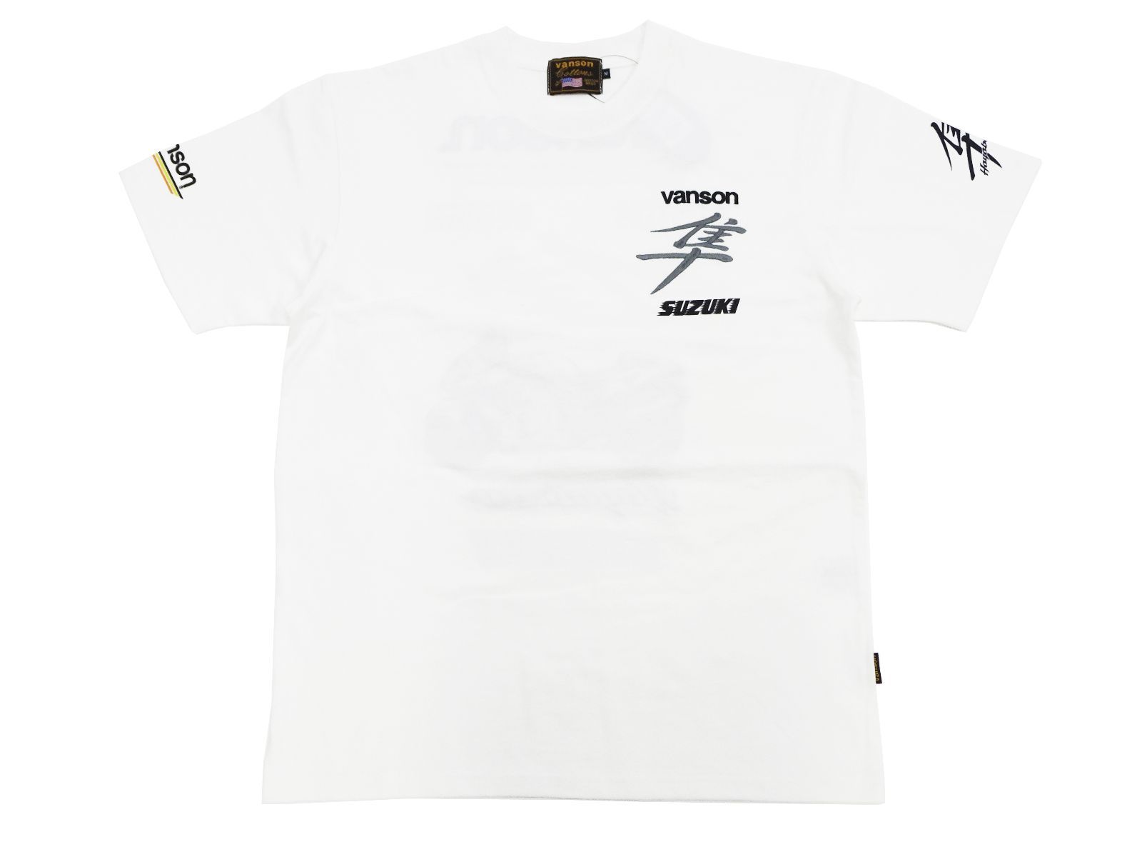 スズキi×バンソン 天竺半袖Tシャツ GSX1300R 隼 刺繍プリント スズキi×バンソン 天竺半袖Tシャツ GSX1300R 隼 刺繍プリント