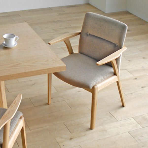 肘付き 木製 ダイニングチェア 濃茶 国産家具 レトロ 椅子 肘付き 木製