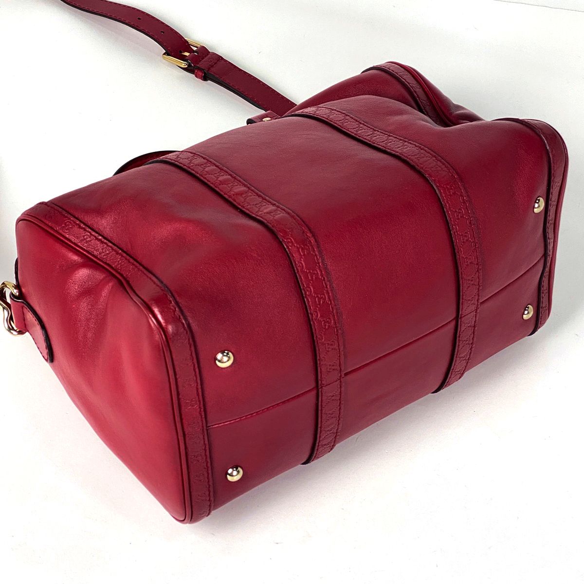 美品 GUCCI グッチ ハンドバッグ 2way グッチシマ レッド レザー グッチ GUCCI グッチシマ ハンドバッグ 2WAY ショルダーバッグ