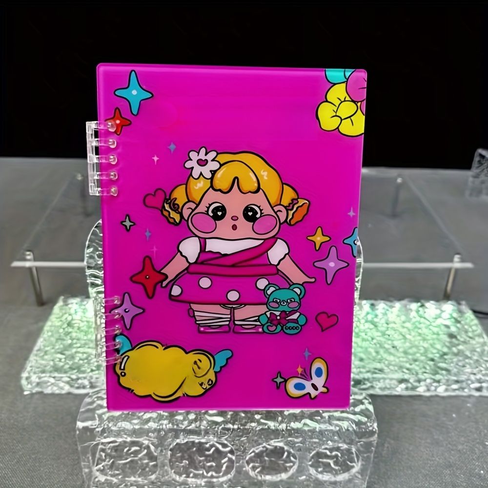 なA6アクリルフリースリーブノートブック -