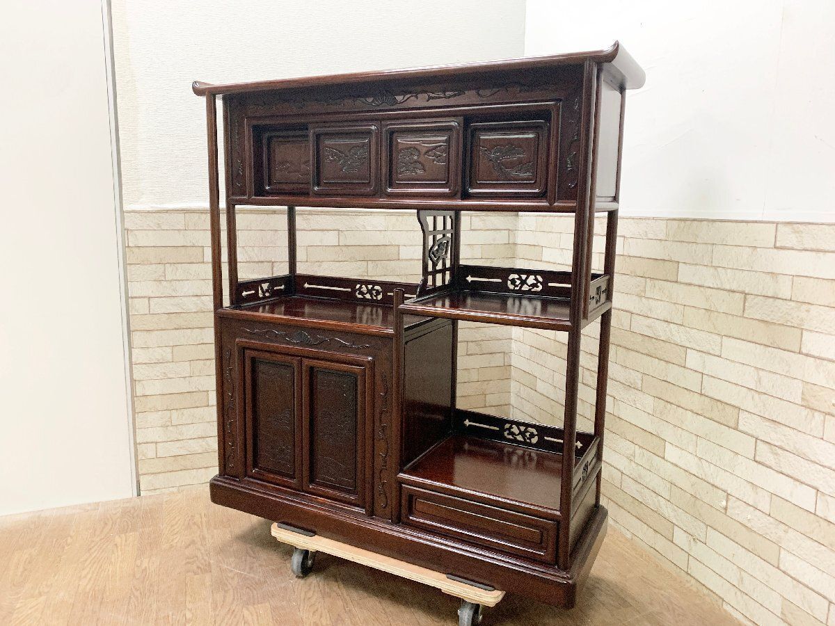 昭和レトロ✨重厚 民芸箪笥 時代家具 欅調 木製 収納棚 飾り棚 箪笥