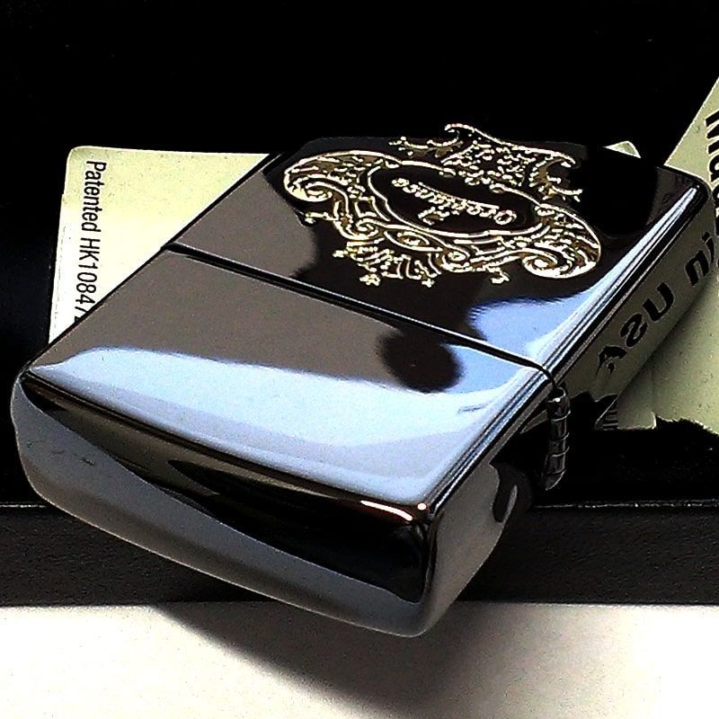 ZIPPO Orobinco ニッケルブラック＆ゴールド オロビアンコ 黒金 ロゴ