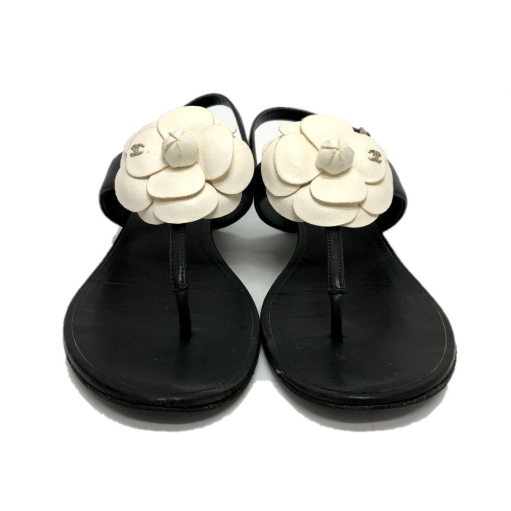 CHANEL シャネル サンダル カメリア G37117 レザー - メルカリ