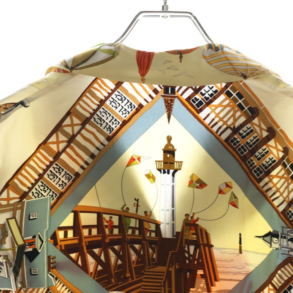 HERMES CHARMES DES PLAGES NORMANDES シャツ エルメス カレ90 CHARMES DES PLAGES NORMANDES ノルマンディー海岸の