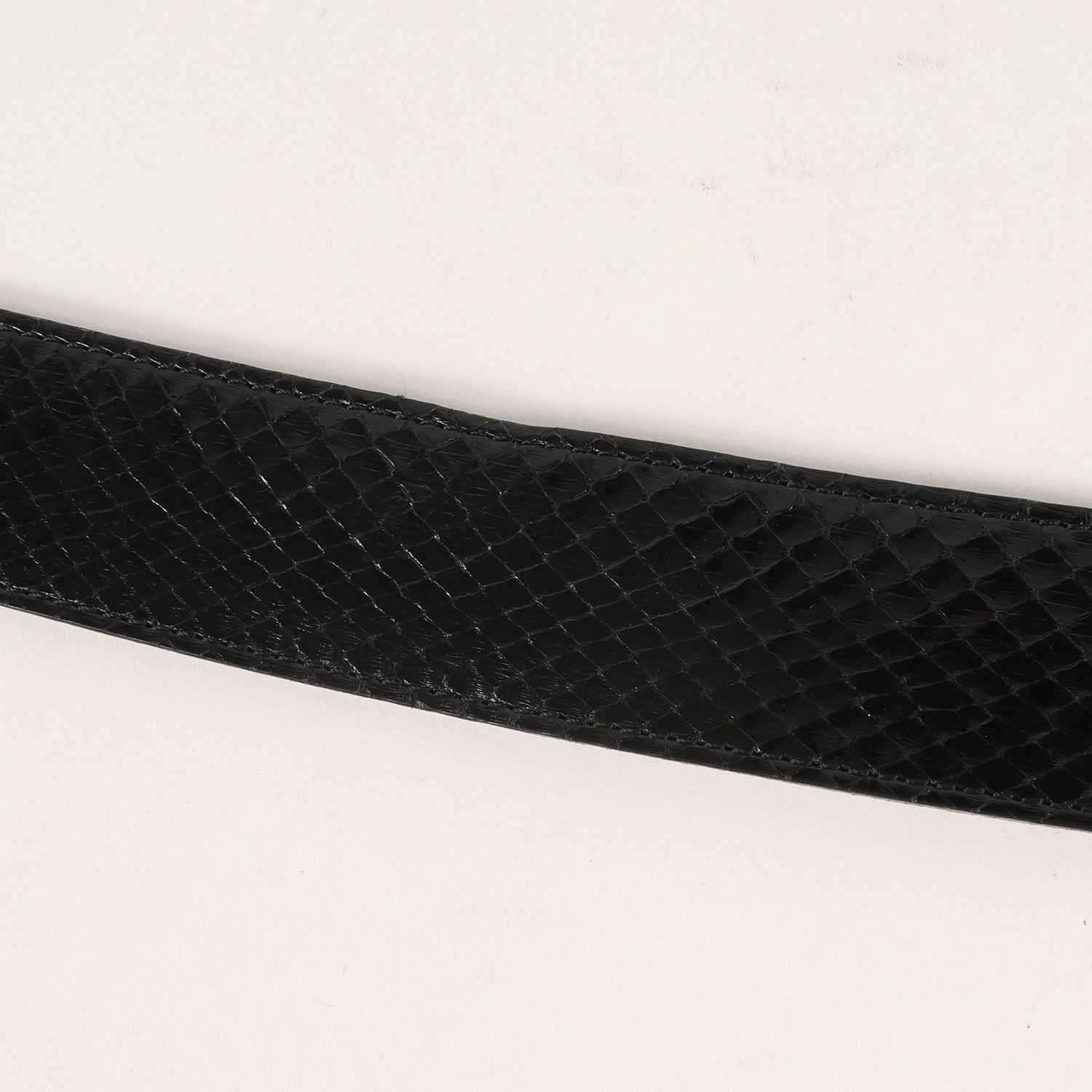 WACKO MARIA/PYTHON LEATHER BELT（BROWN）［パイソンレザー