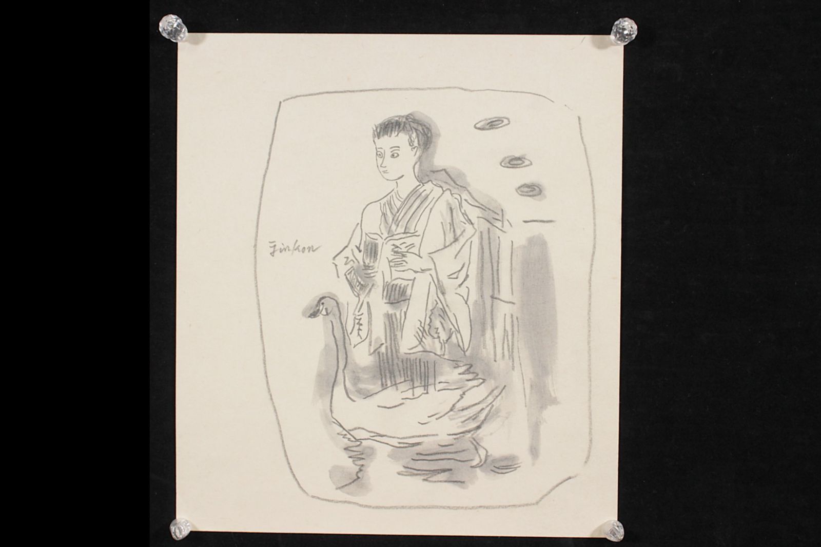 野間仁根 人物画 肉筆鉛筆画 デッサン 楾 V333.5-OS13