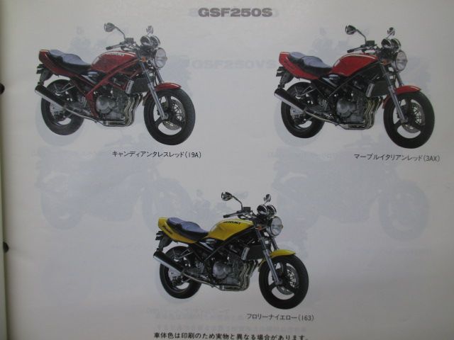 GSF250 バンディット250 パーツリスト 3版 スズキ 正規 中古 バイク 整備書 GJ77A GSF250S GSF250VS  GSF250-V GSF250V-V GSF250VZ-V - メルカリ