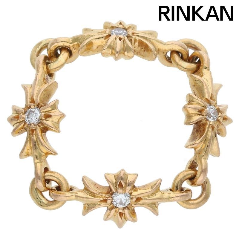 クロムハーツ 22K RING TNY E CH PLS DIA|タイニーECHプラス ダイヤ|ゴールドリング メンズ 11.5号