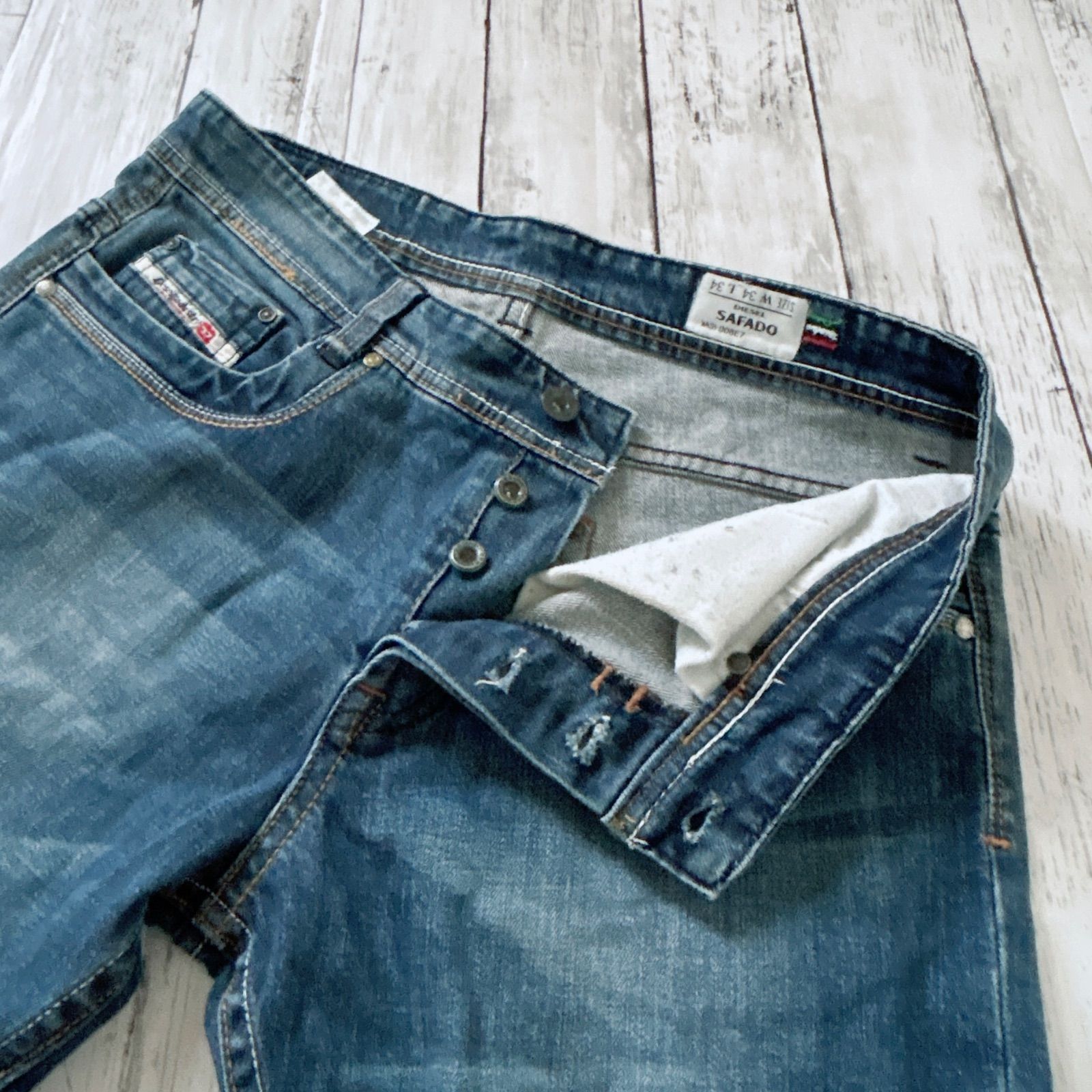 DIESEL (ディーゼル) ストレッチ ブラックコーティング ジョグジーンズ 
