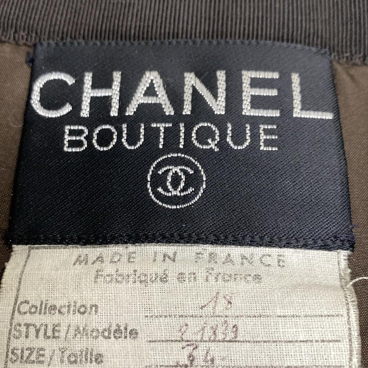 CHANEL シャネル ジャケット サイズ34 S レディース - ダークブラウン×ベージュ×マルチ 長袖|ツイード|秋|冬 KOSOFT_CO