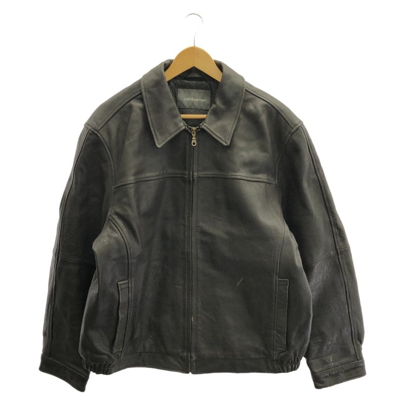 中古】croft＆barrow レザージャケット サイズL ブラウン