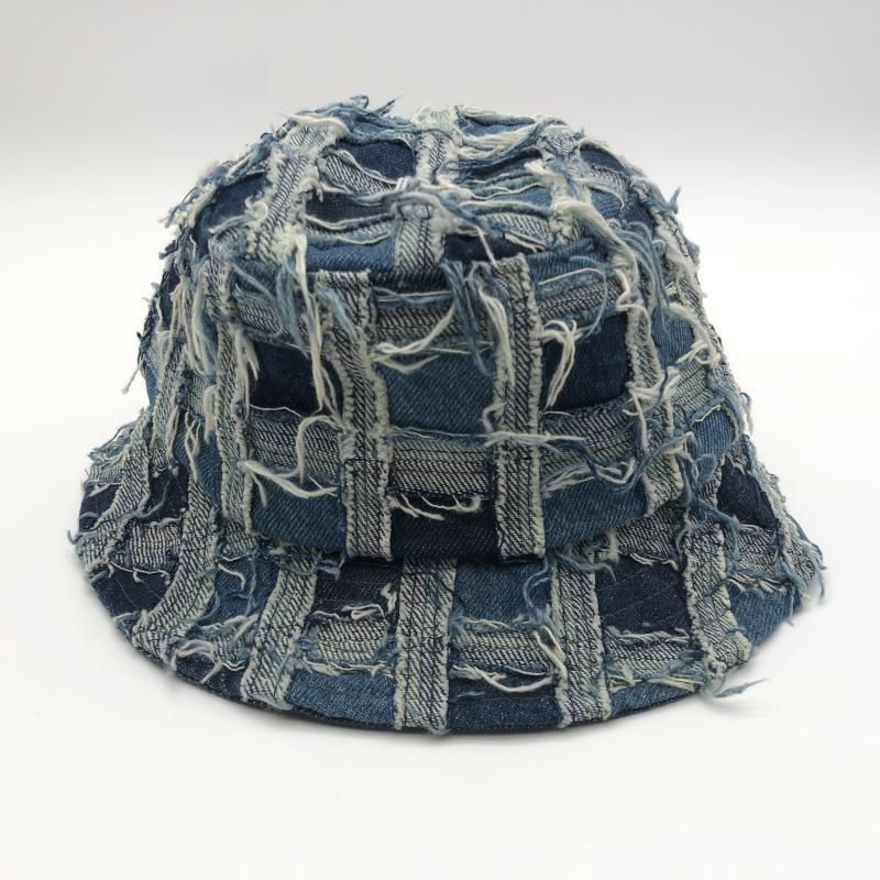 SUPREME Frayed Patchwork Denim Crusher Hat ブルー シュプリーム 10 240010479500
