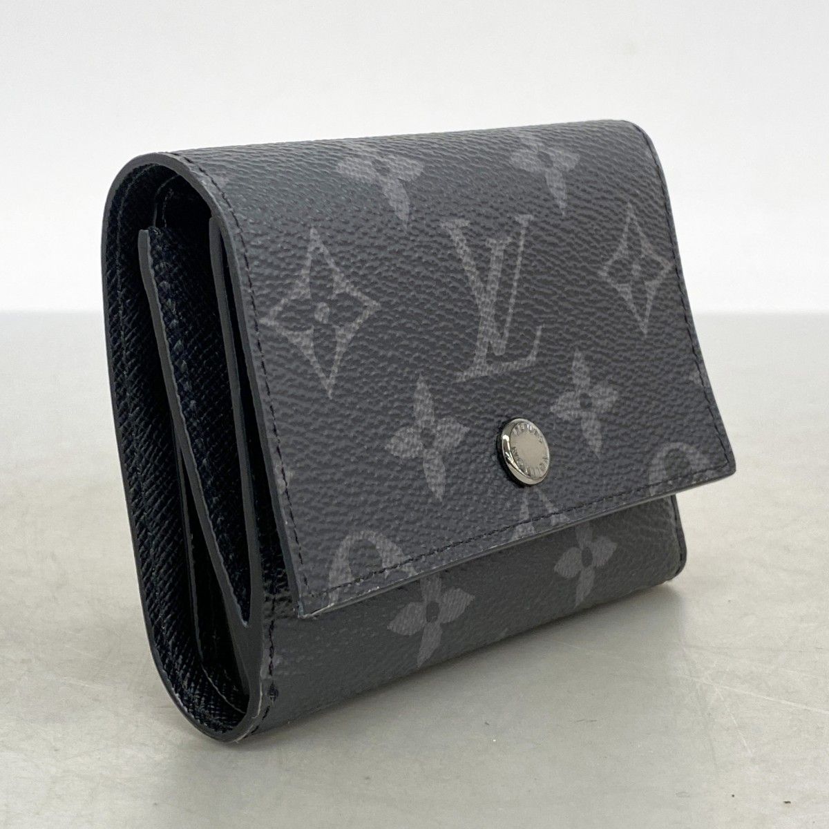 5 mc 3371 ルイヴィトン 三つ折り財布 モノグラム エクリプス ヴィクターウォレット M 12598 ブラック メンズ
