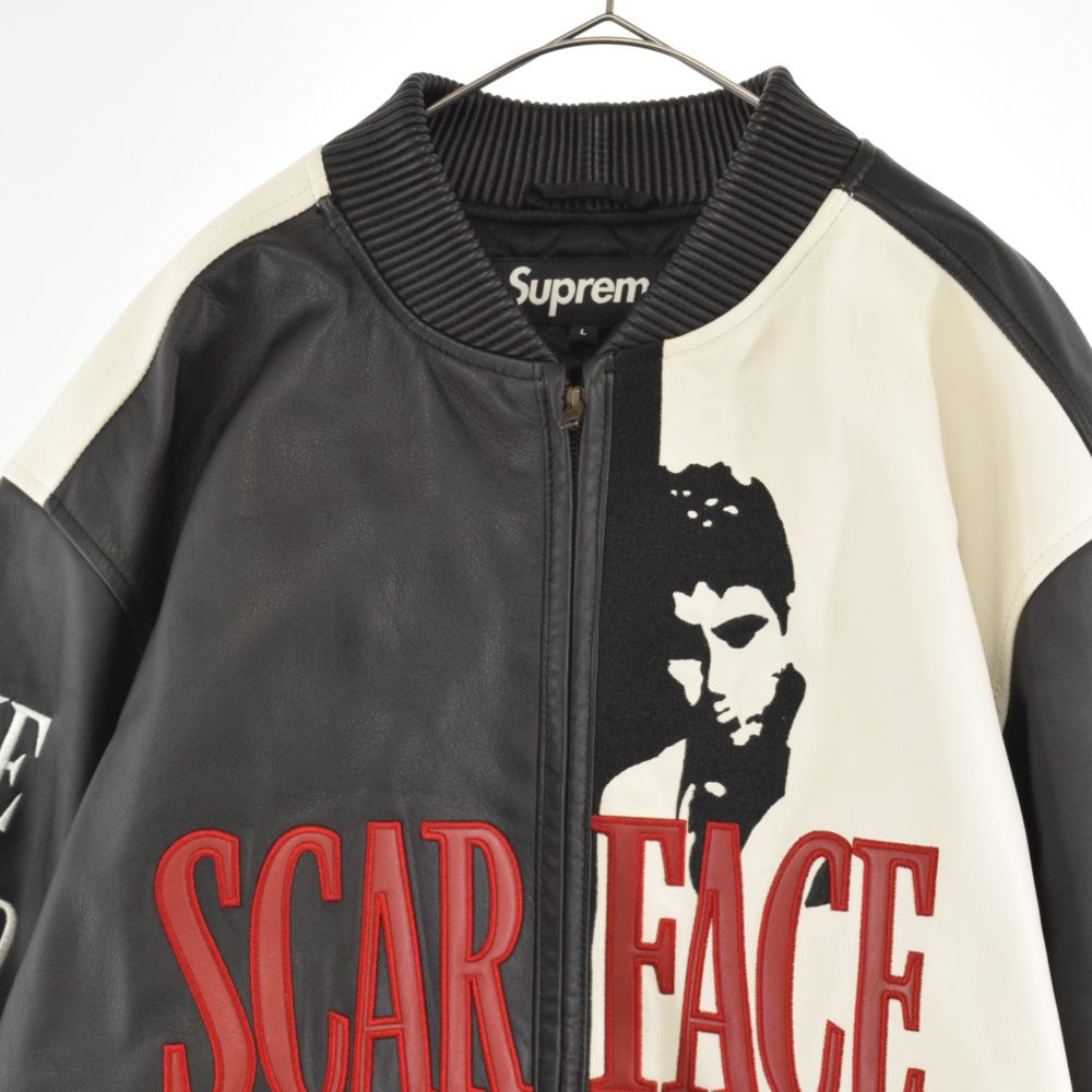 SUPREME (シュプリーム) 17AW Scarface Embroidered Leather Jacket