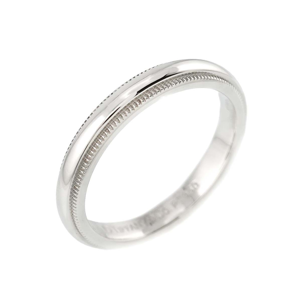 ティファニー TIFFANY&CO. ミルグレイン 10号 リング 幅3mm Pt