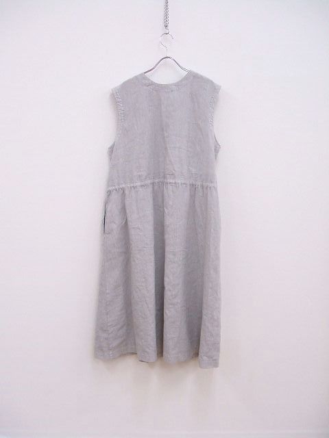 nest Robe UpcycleLino ONE KILN ASHワーク2 wayカシュクールワンピース 22 SS ライトグレー レディース ネストローブ 2 0715 S