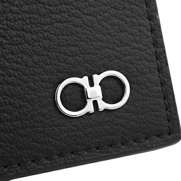 新品 フェラガモ FERRAGAMO 2つ折り財布 ウィズコインポケット ネロ
