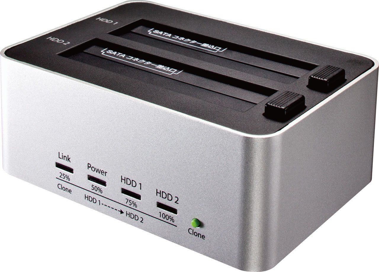 玄人志向 SSD/HDDスタンド 2.5型u00263.5型対応 USB3.0接続 PCレスでボタン1つ、HDDまるごとコピー可能 KURO-DACHI/CLONE/U3 