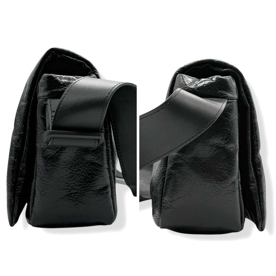 新品同様 バレンシアガ モナコ ショルダーバッグ ブラック レザー 3994