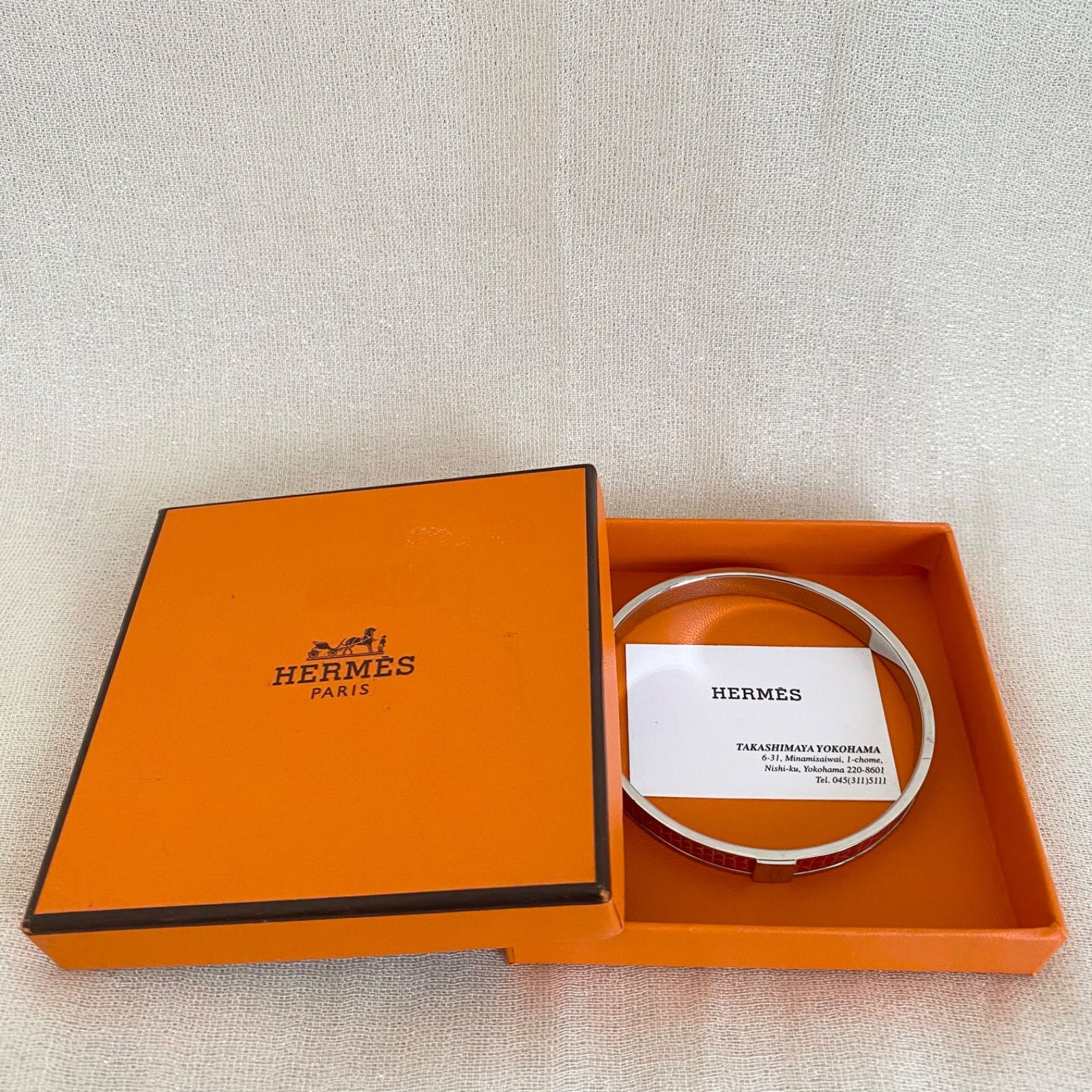 エルメス カワイイ リザード ブレスレット 17号 HERMES エルメス kawaii バングル リザードレッド 希少品