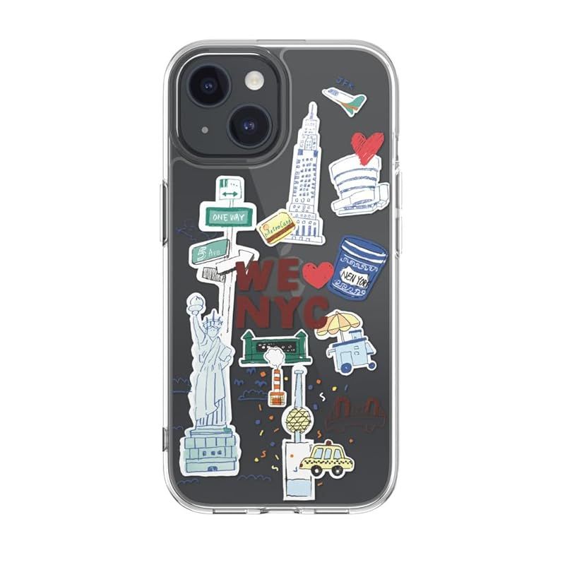 新品　【SwitchEasy】 iPhone15 対応 ケース 耐衝撃 米軍 MIL規格 クリア かわいい 手書き風 イラスト スマホケース おしゃれ クリアケース [ Apple iPhone 15 アイフォン15 対応 携帯ケース ] iPhone15ケー