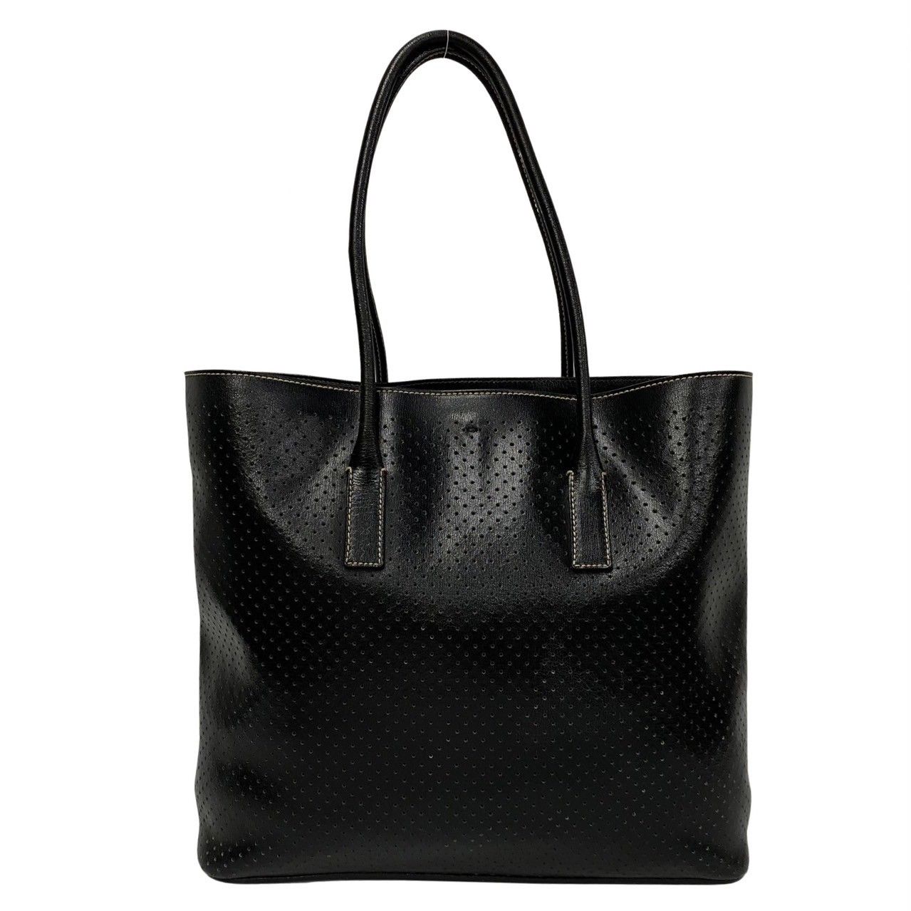 美品】プラダ トートバッグ ブラック パンチング ナイロン 三角ロゴ