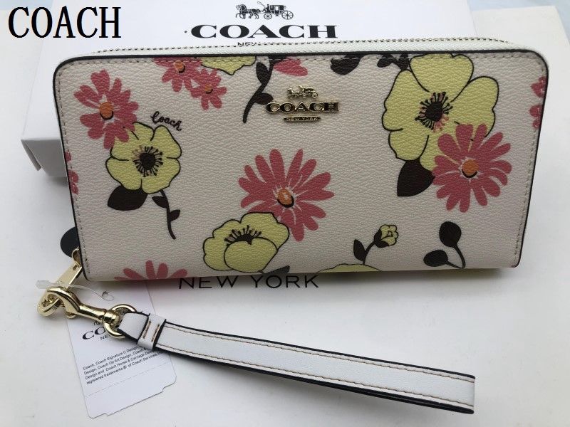 COACH 財布 コーチ 長財布 シグネチャー アコーディオンラウンドジップウォレット 花柄 レディース財布 贈り物b170B C1798新品 未使用  xj0001