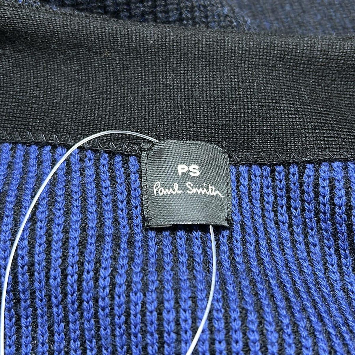  PaulSmith ポールスミス カーディガン サイズM レディース - 黒×ダークネイビー 長袖 ロング丈 長袖 カーディガン ボレロ アンサンブル