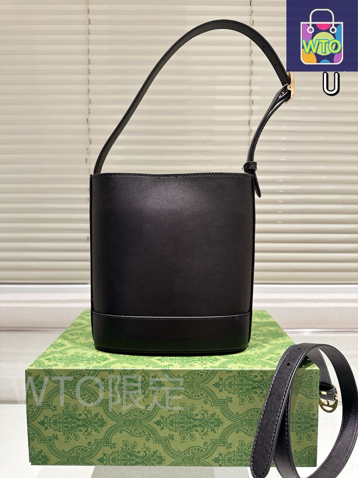 今日特価】Gucci Monogram Horsebit Bucket Bag グッチ