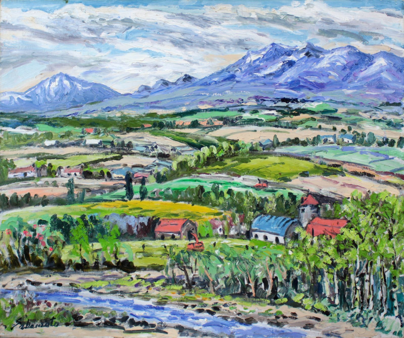 坂元輝行『ニセコ風景』油彩画【真作保証】 絵画 坂元輝行『ニセコ風景』油彩画【真作保証】 絵画 - メルカリ