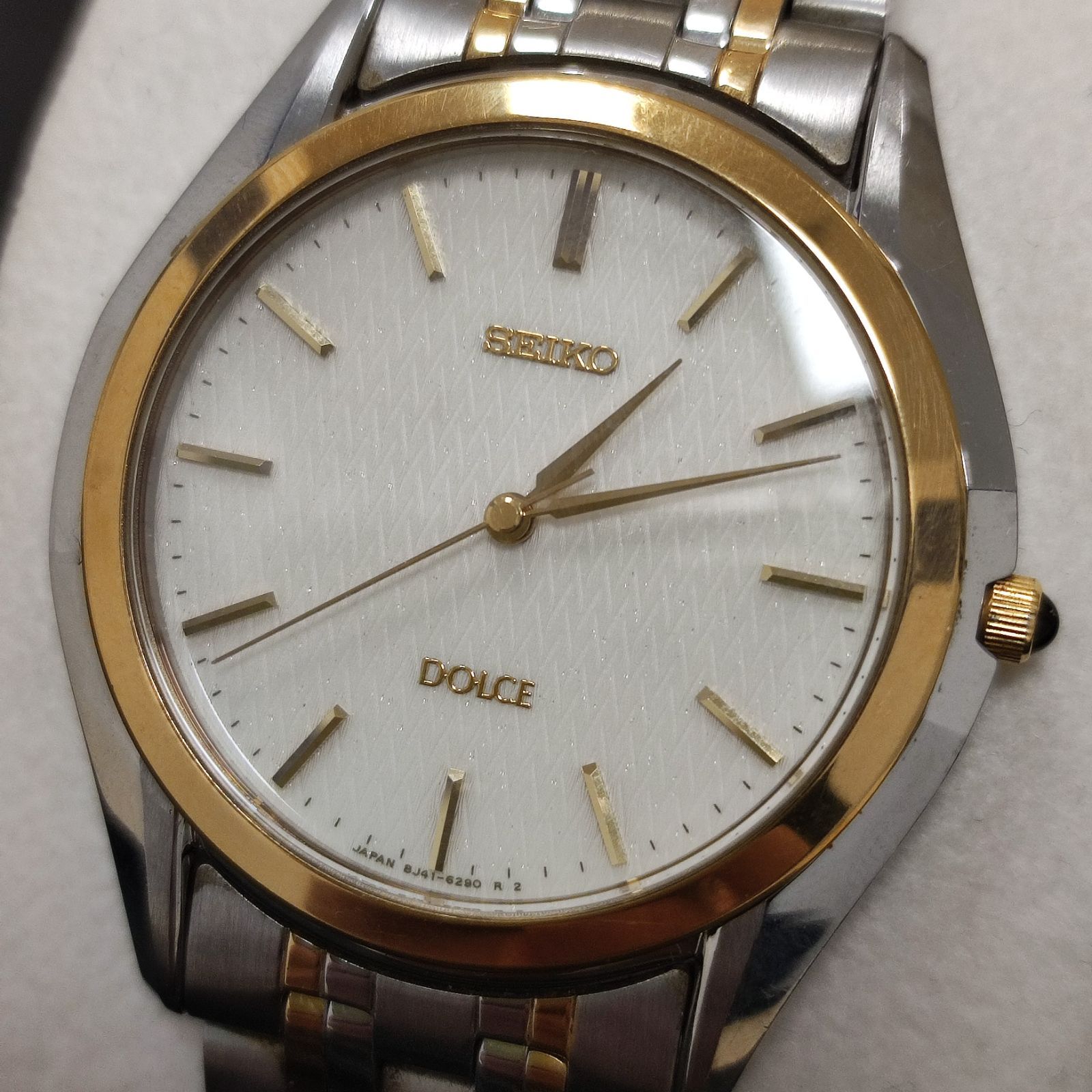 SEIKO セイコー DOLCE ドルチェ 8J41-6160 稼働品 三針 コンビカラー メンズ クオーツ 腕時計