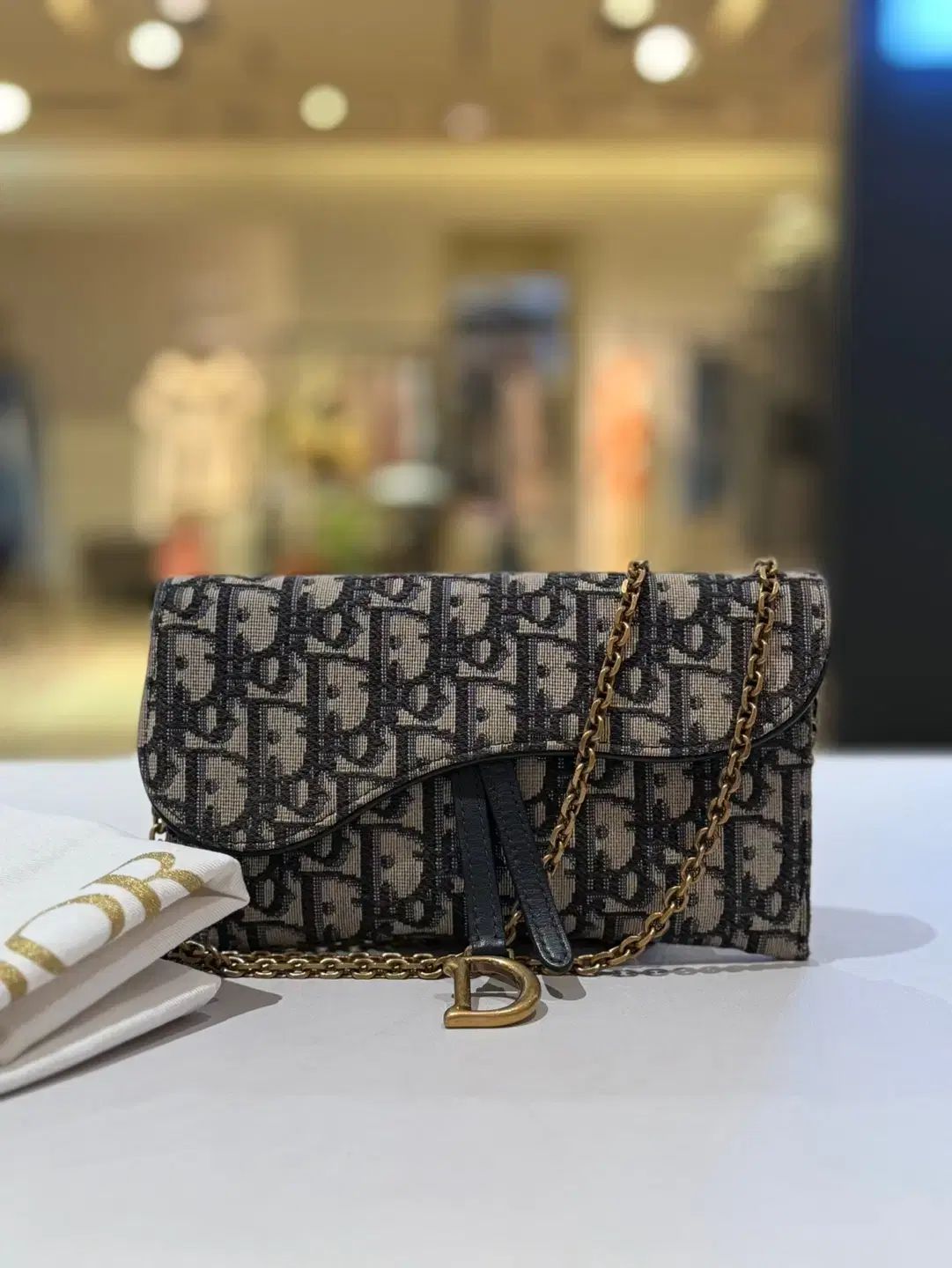 ディオール オブリーク ジャガード サドル チェーン クロスバック S5614CTZQ_M928