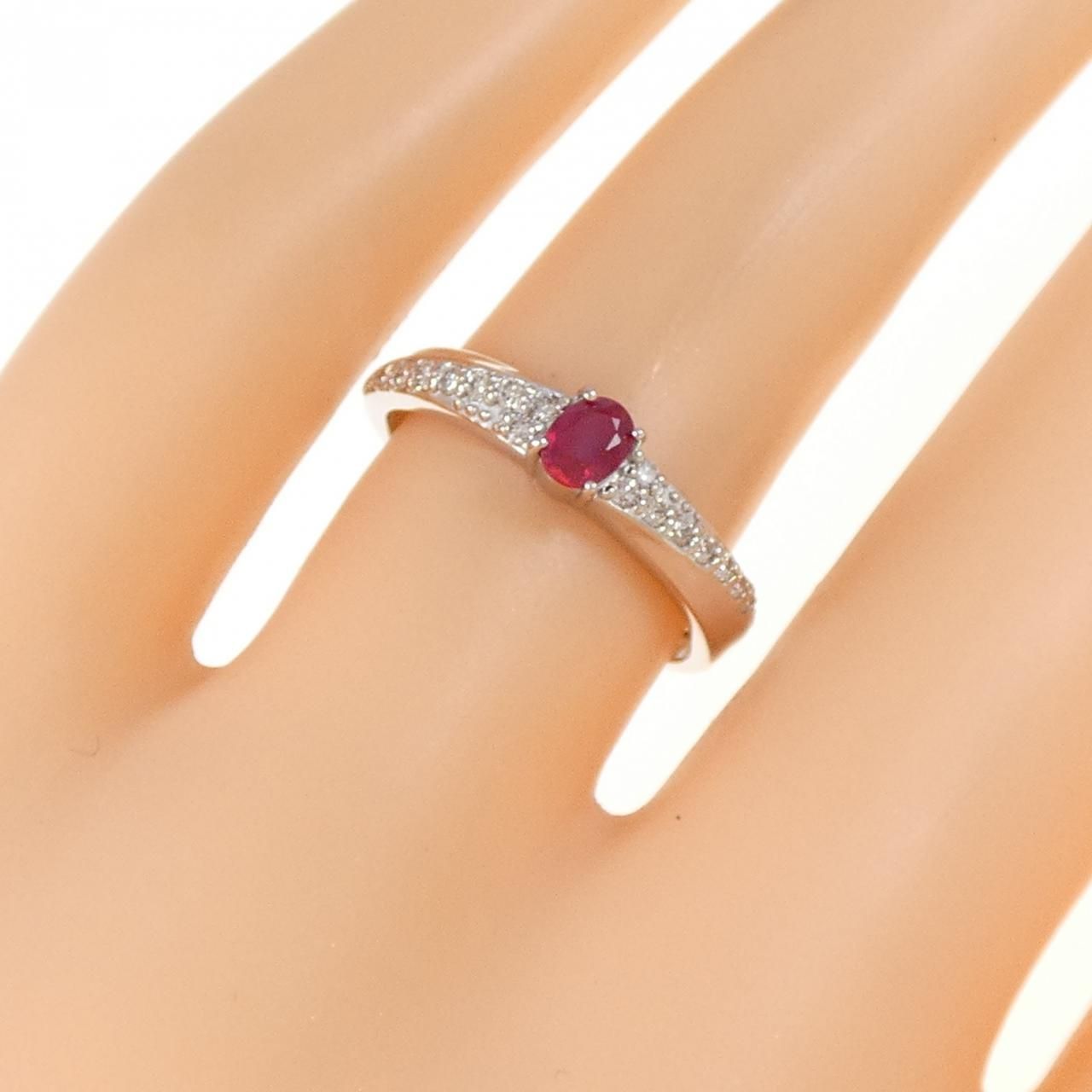 PT950 ルビー リング 0.248CT - メルカリ