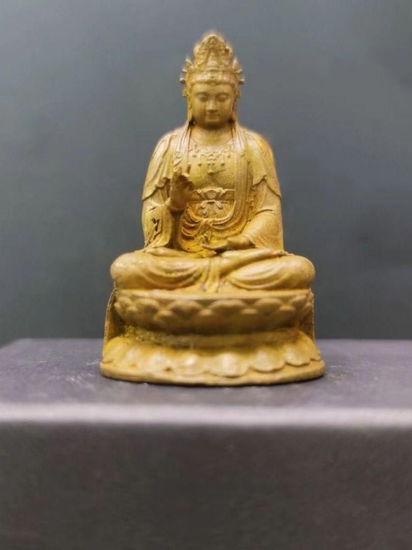 仏教美術  中国   仏像  南海観音菩薩像  小仏像  銅製 銅器 仏教美術 中国 仏像 南海観音菩薩像 小仏像 銅製 銅器 - メルカリ
