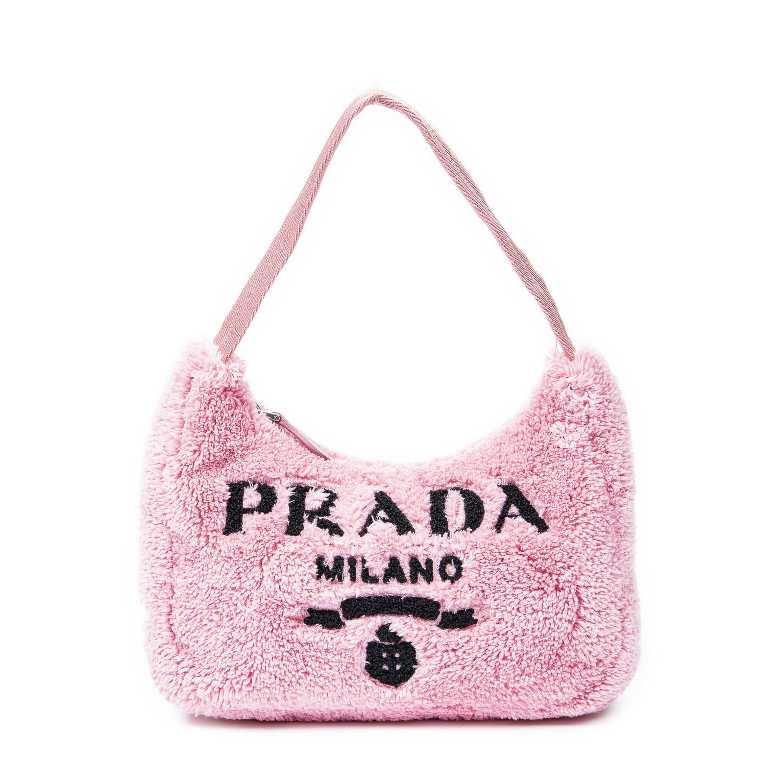 PRADA プラダ 2000年リイシュー テリー ミニ ホーボー ピンクスプーニャキャンバスA