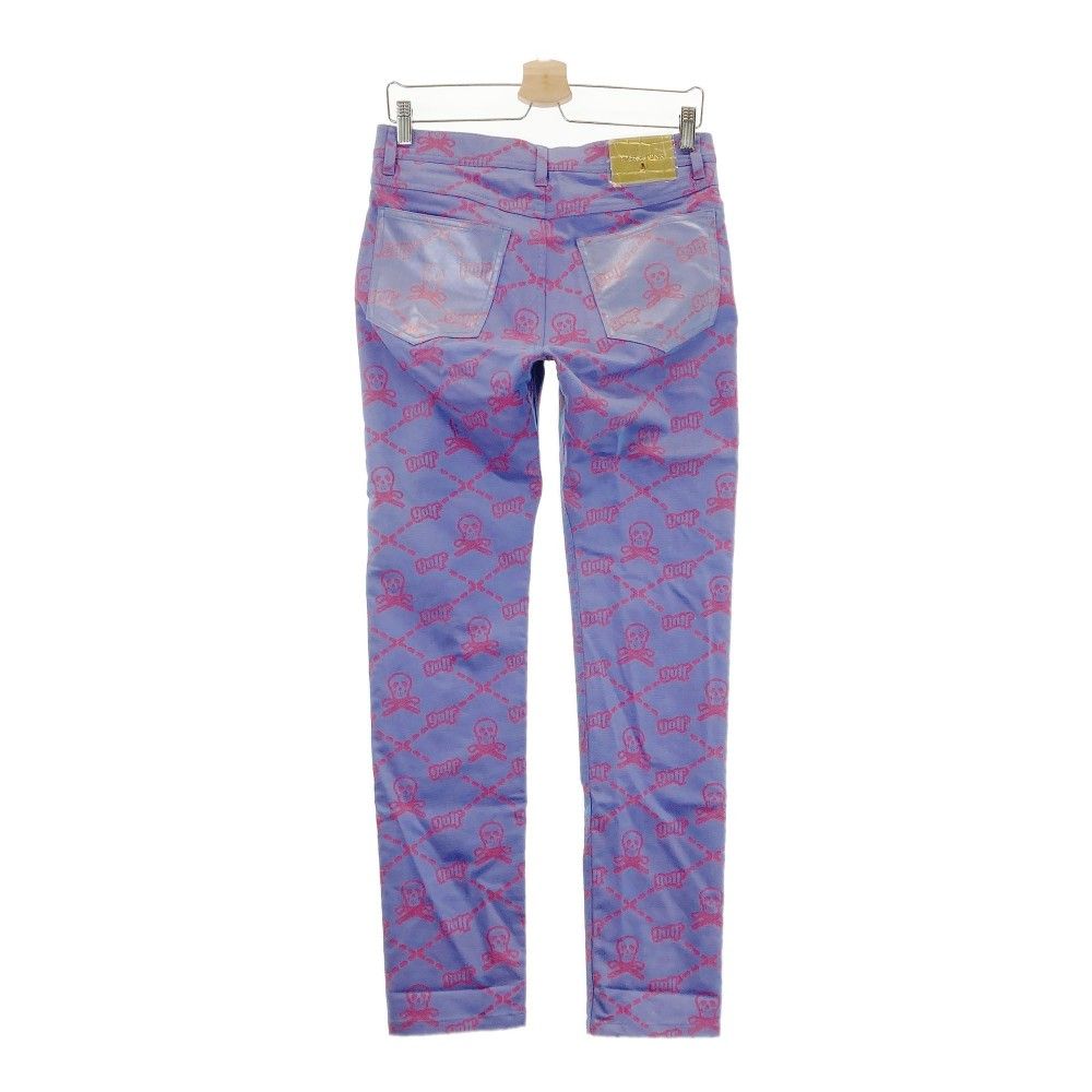 サイズ 44 MARK-LONA マークアンドロナ ストレッチパンツ スカル総柄 パープル系 240101469253 ゴルフウェア メンズ ストスト