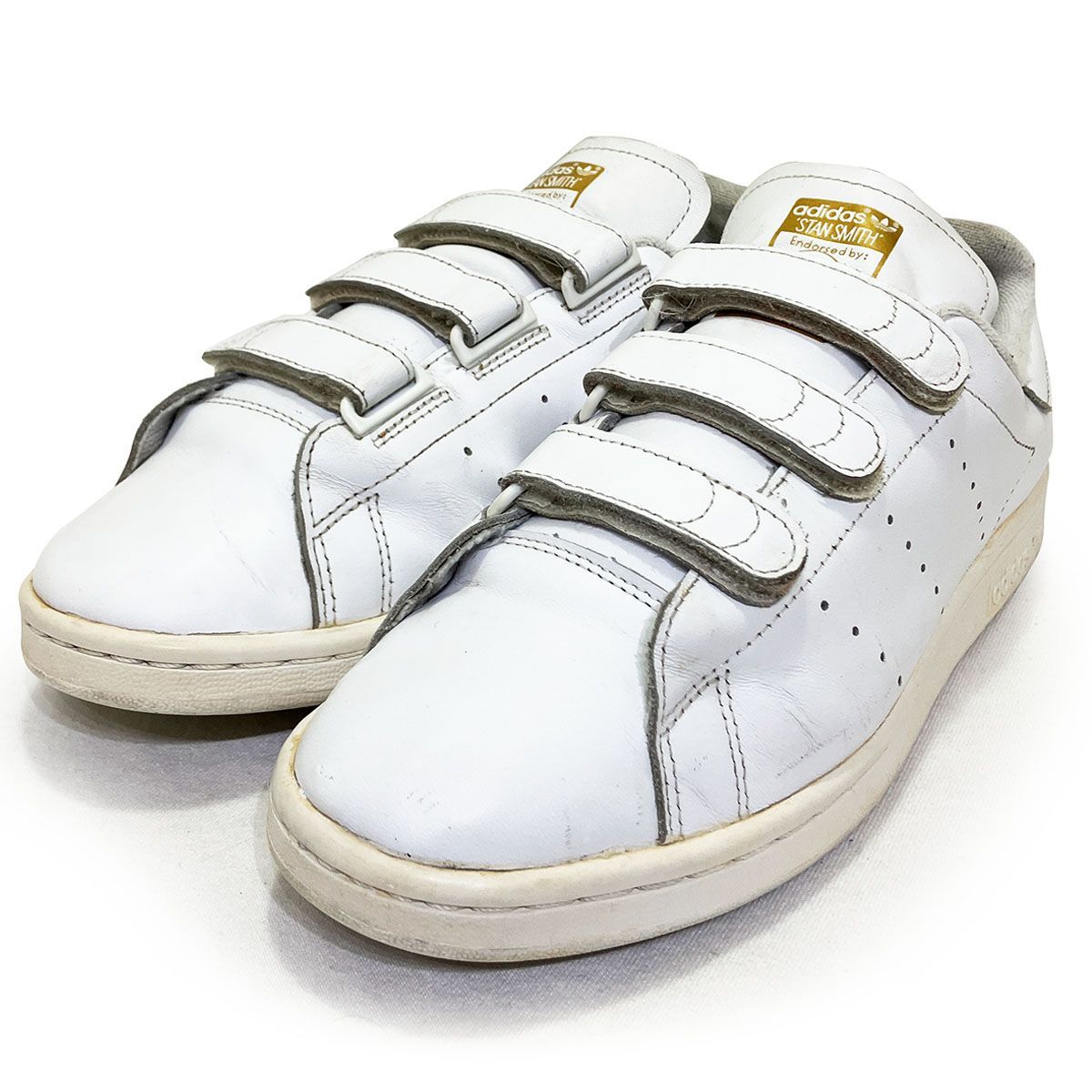 アディダス スタンスミス CF ベルクロ ホワイト レザー 28.0cm ADIDAS 